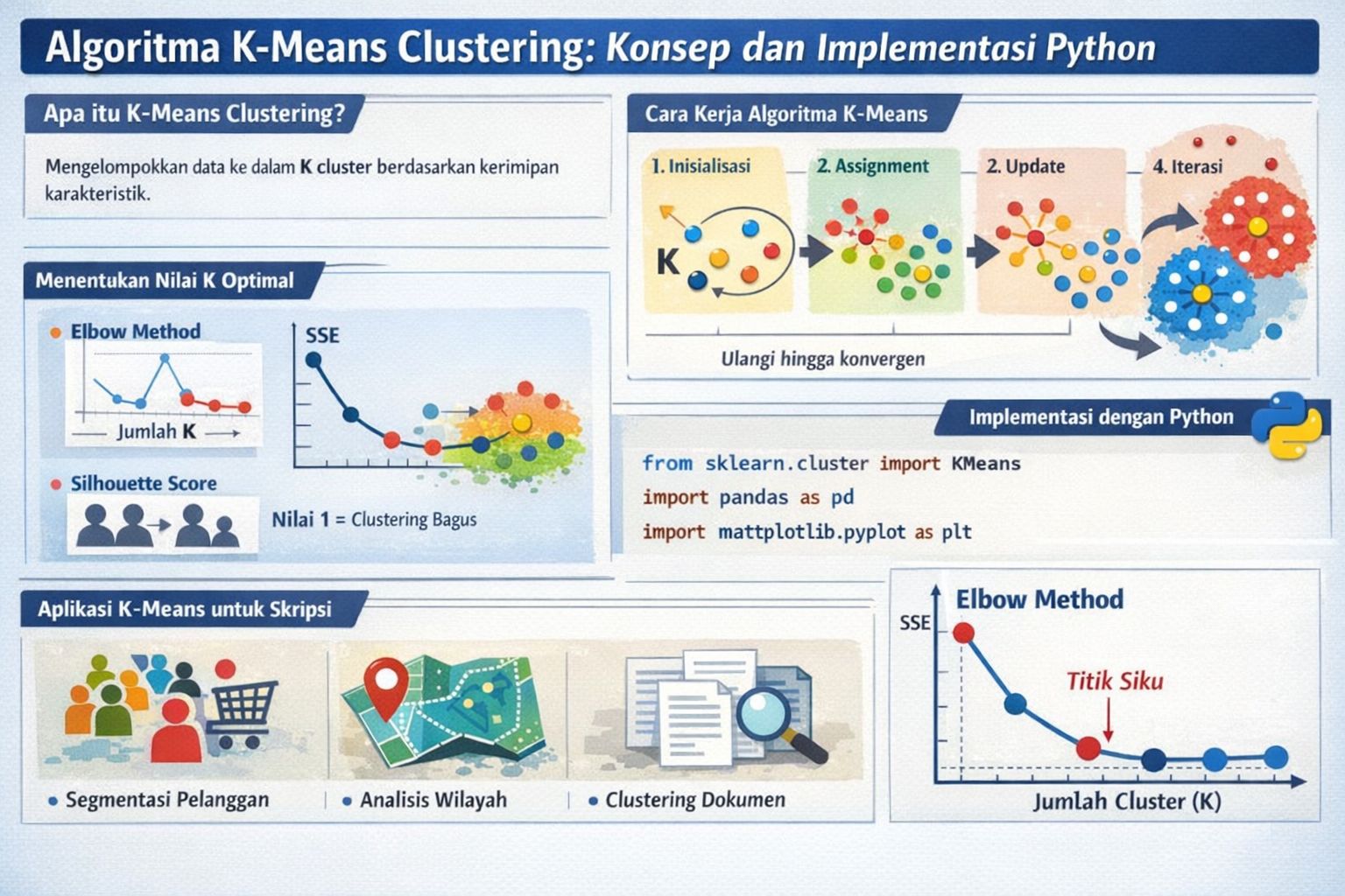 Algoritma K-Means Clustering: Konsep dan Implementasi Python