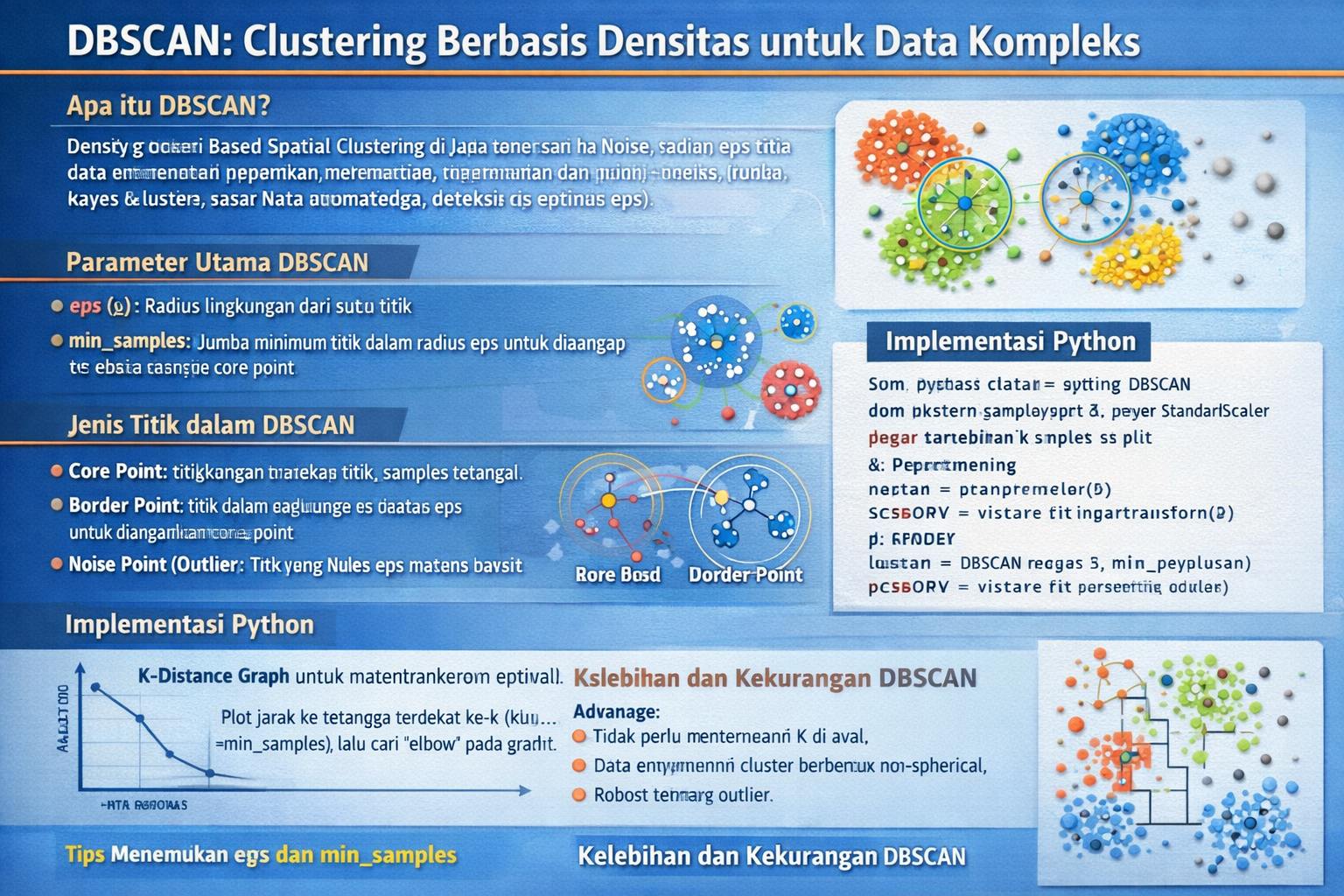 DBSCAN: Clustering Berbasis Densitas untuk Data Kompleks