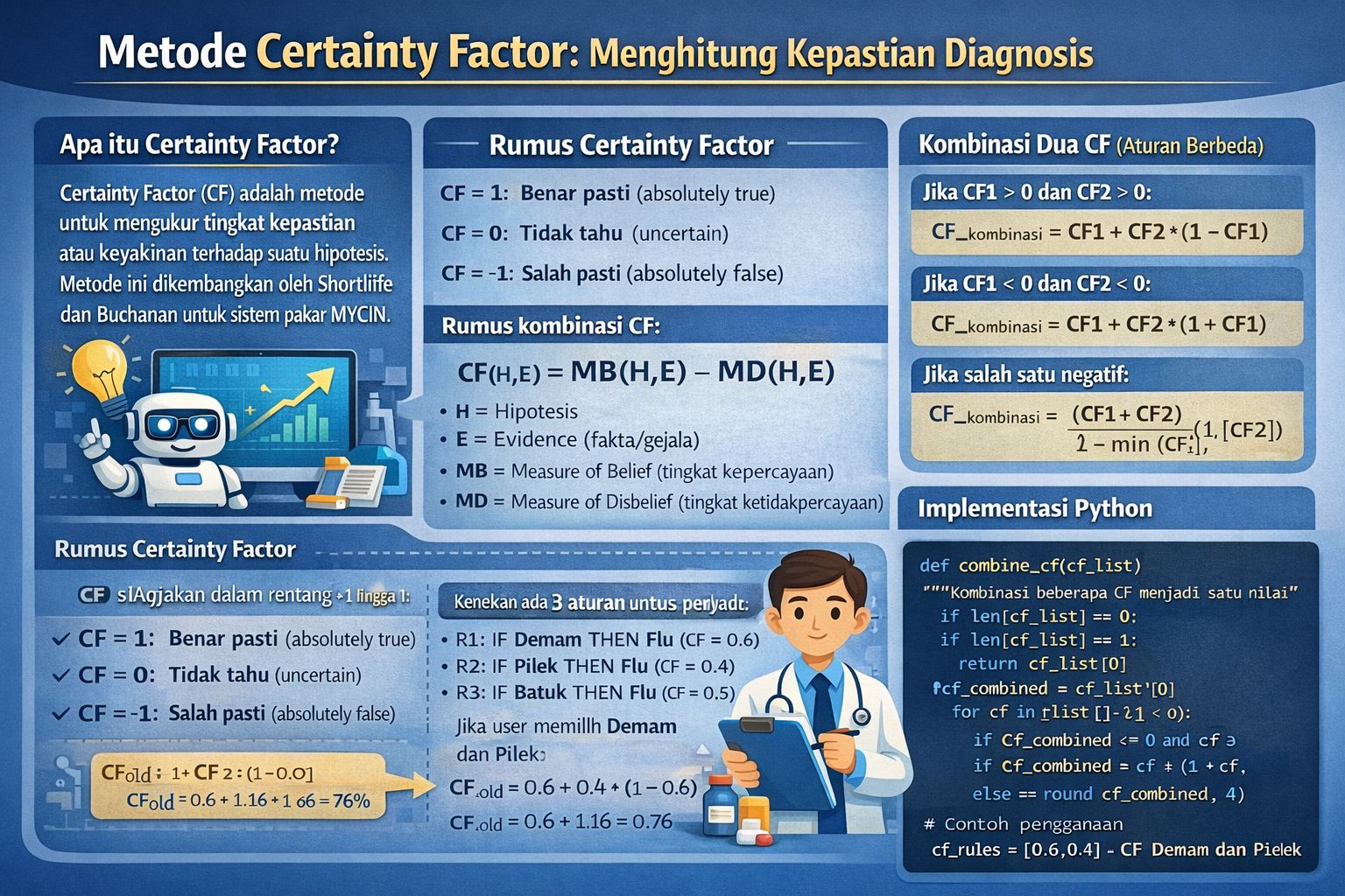 Metode Certainty Factor: Menghitung Kepastian Diagnosis