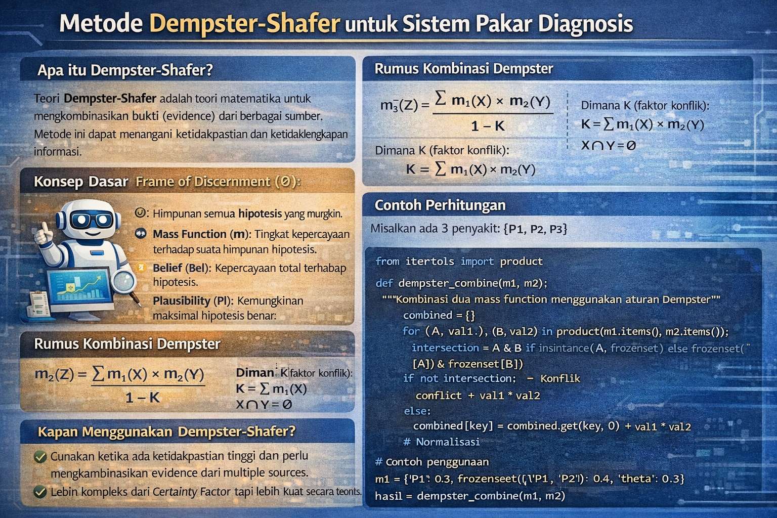 Metode Dempster-Shafer untuk Sistem Pakar Diagnosis