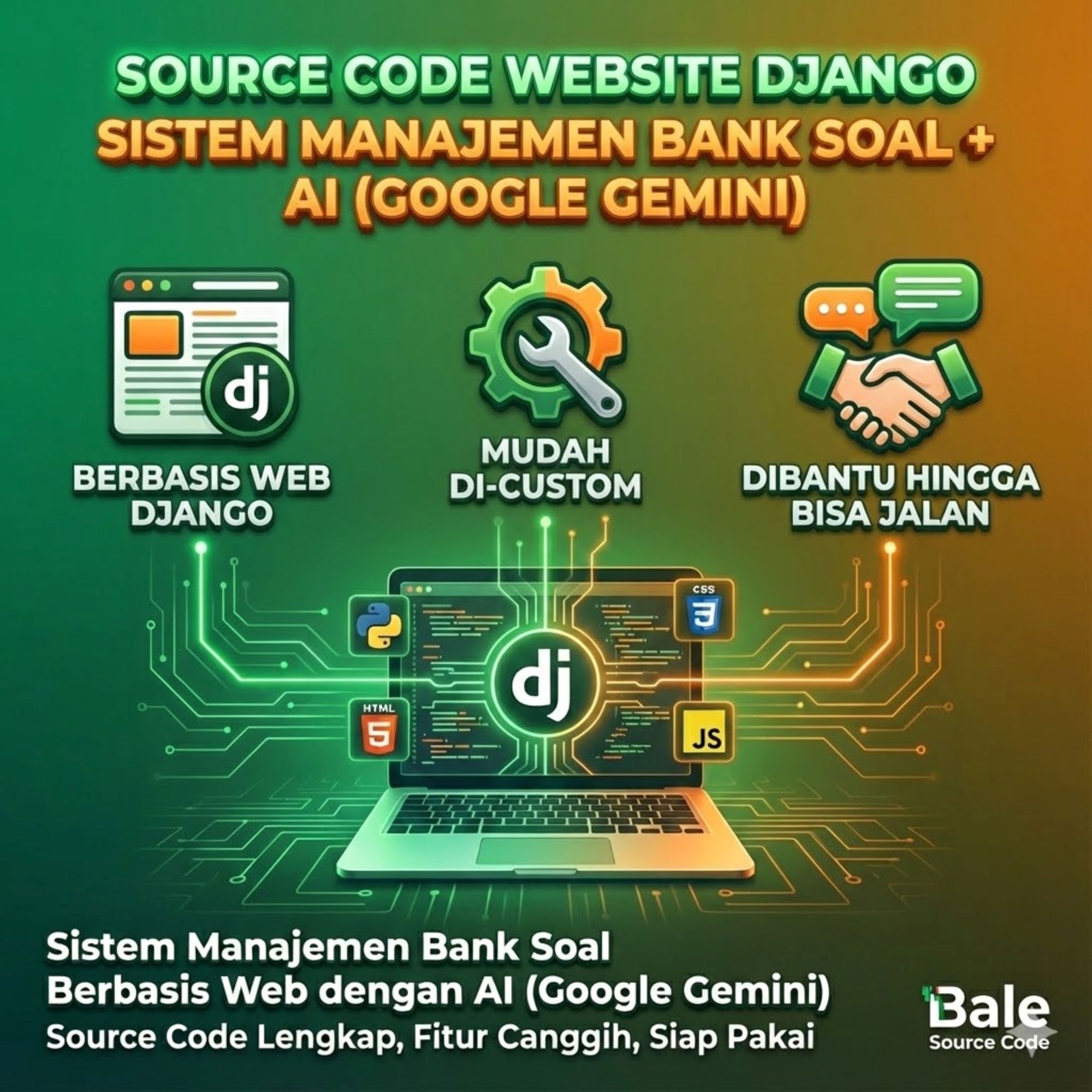 Source Code Website Sistem Manajemen Bank Soal + AI (Google Gemini) + Django