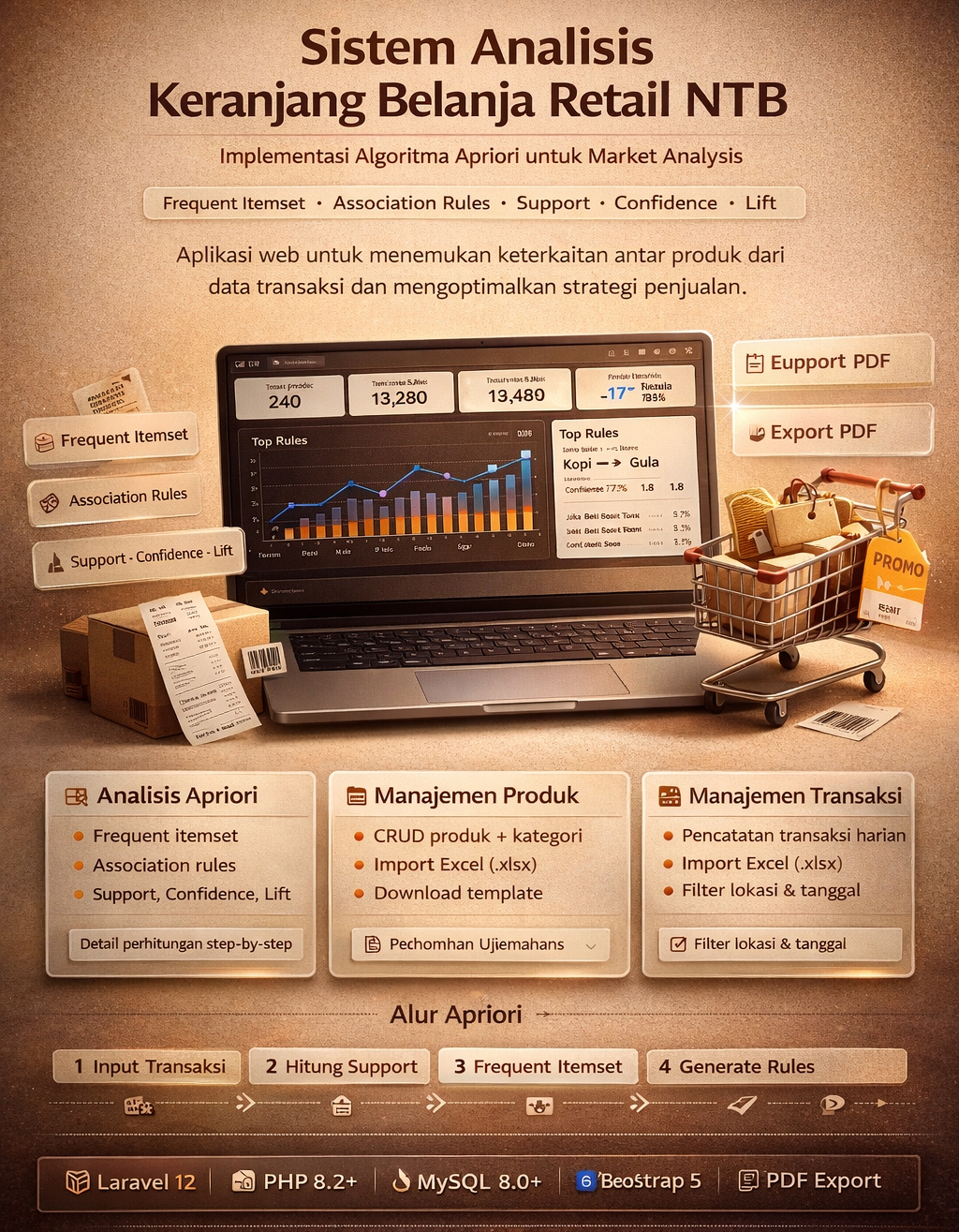Algoritma Apriori - Sistem Analisis Keranjang Belanja Retail