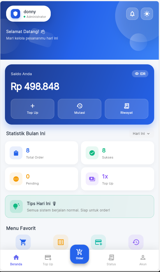 NevUP - Aplikasi Boosting Sosial Media Panel (Website & Android)