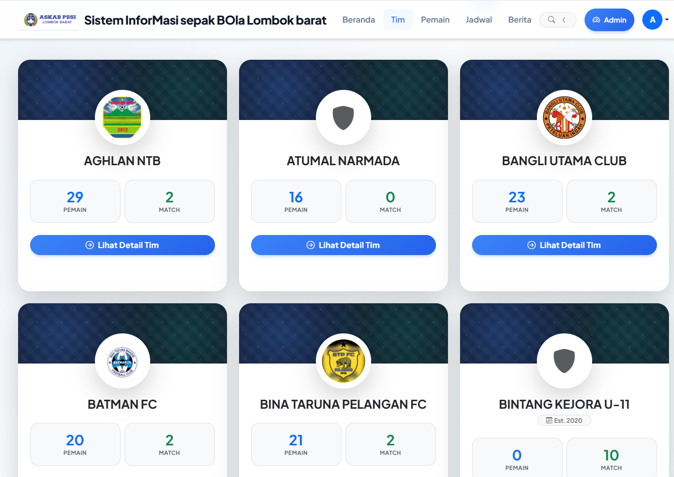 Sistem Informasi Sepak Bola